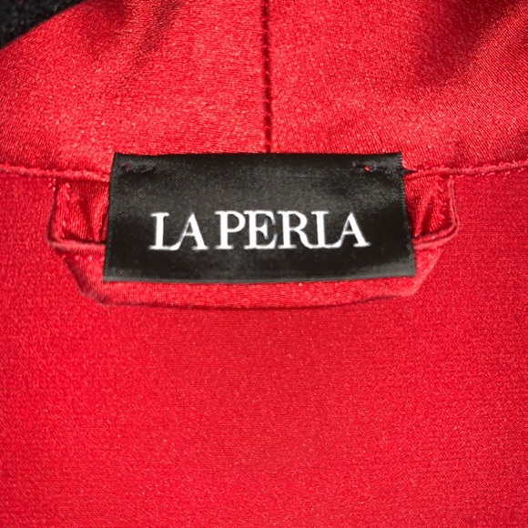 La Perla Silk Dressing Gown Dress Maxi Robe Large Red - Picture 3 of 4